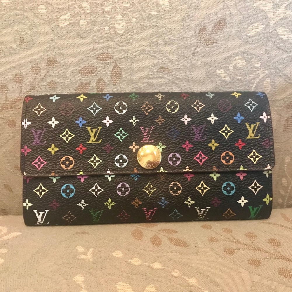 Louis Vuitton Monogram Multicolor Porte Feuille Sarah Long Bifold Wallet